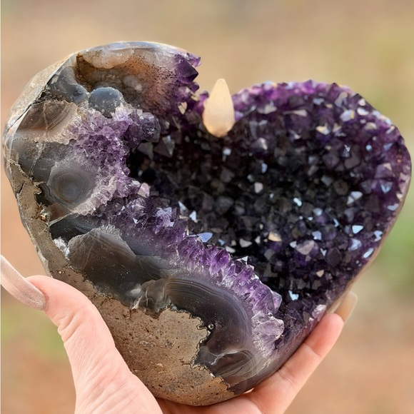 Other - Deep Purple Uruguay Amethyst with Calcite Inclusions & Agate Banding
